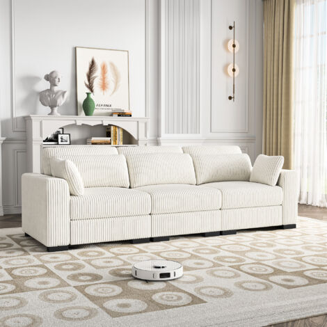 HYTKKBD-3-Sitzer-Sofa,2628885cm,Mehrpersonen-Kombinationssofa,Bequeme,Modernes,Sofa mit Armlehnen,Sofa für Wohnzimmer,Beige