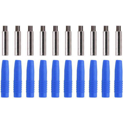 Hyuduo 10 Cover de Bouchon de Banane 2 Mm à 2 Mm avec Broche en Métal, PA et Matériau en Cuivre pour Tester des équipements, Simple et Pratique, Haute Précision (BLUE)