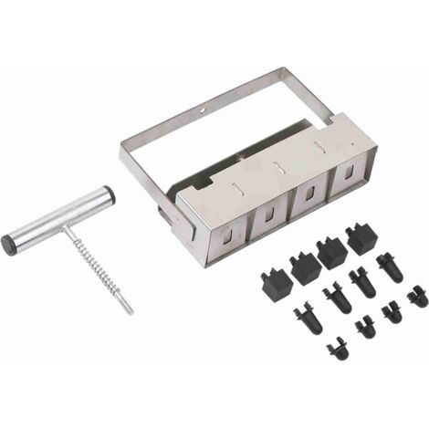 Hyuduo Hand-Bodenblocker, 2-Zoll-Bodenblockformer, Bodenblockierwerkzeug mit 3 Stiftgrößen, ES Blockformer (nur Bodenblocker)