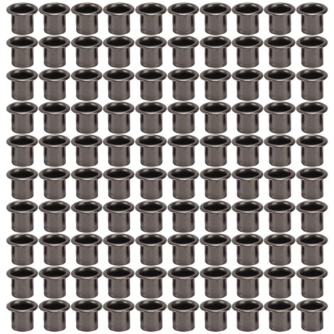 Hyuduo Metal Grommets Eyelets Rivets 100pcs 4 Mm Round Hole Intérieur ACCESSOIRES DE TIRMAFF avec Laveuses pour Chaussures Sac à Ceinture Sac à Charge (6MM)