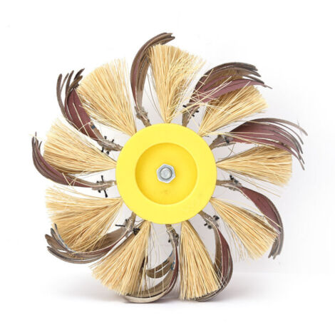 Hyuduo Roue de Coussin en Tissu émerge à Longue Durée Sil pour Confortable (6 têtes de Fleur de sil en Papier de Verre)