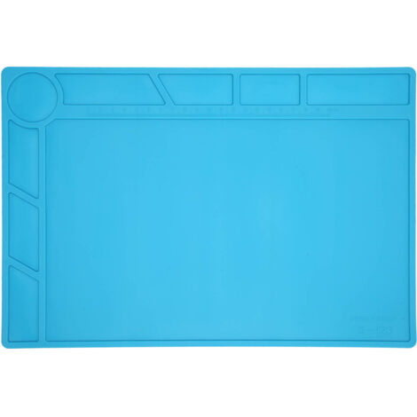 Hyuduo Tampon d'isolation en Silicone, Tapis de Soudure Résistant à la Chaleur avec échelle pour Réparation électronique, Large Applicable, avec Emplacement de Positionnement