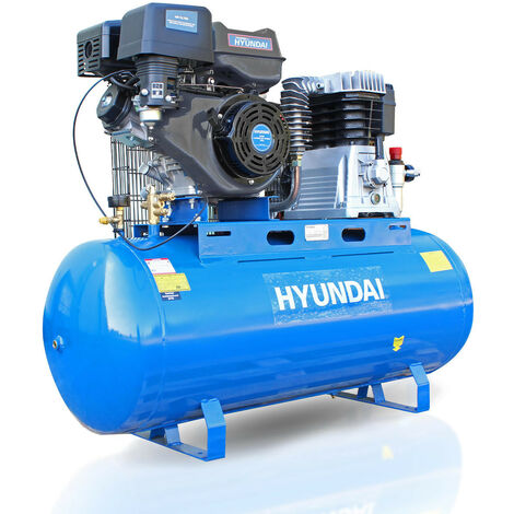 main image of "Hyundai 200L Litre Air Compressor; 29CFM/145psi; Twin Cylinder Belt Drive 14hp | HY140200PES"