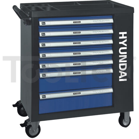 Hyundai 59005 Cassettiera carrellata 7 cassetti con dotazione 298 Pz.