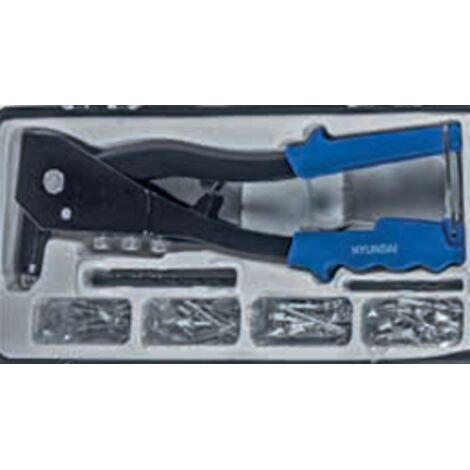 HYUNDAI 59138 RIVETTATRICE CON SET RIVETTI   CONTENUTO  - Pinza rivettatrice- Ugelli per pinza 4 pz   da 2.4-3.2-4-4,8 mm- Rivet