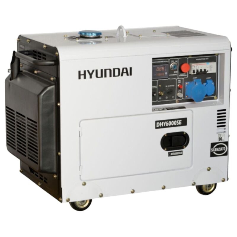 Image of Hyundai - 65231 gruppo elettrogeno Generatore diesel 10 cv con ruote 5,3 Kw 230V