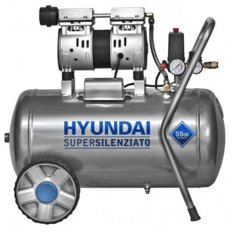 Hyundai 65701 Compressore 750 W Oil Free supersilenziato 50 L
