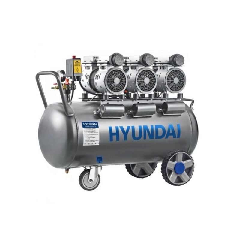 Image of Hyundai 65704 Compressore 2200 W Oil Free silenziato 100 L