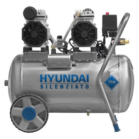 Hyundai 65706 Compressore 2200 W Oil Free supersilenziato 50 L