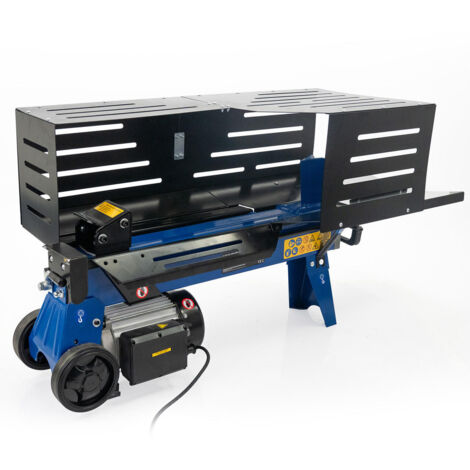 Hyundai 7 Tonne Horizontal Electric Log Splitter with Hydraulic Ram, Steel Protection Cage 520mm Length