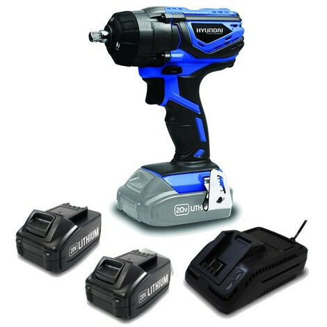 HYUNDAI Clé à Choc 158Nm 2Ah 2 batteries incluses HBC20V382B2A