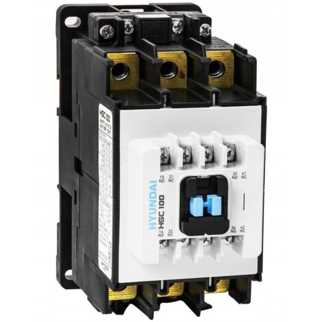 HYUNDAI - CONTACTOR HGC 100A AC3/440V, 3P + 2NO2NC, 230V 50HZ / 250V 60HZ, AC1-145A, UE AC690V,