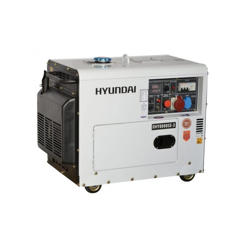 Image of Hyundai - DHY8000SE-3 Generatore a Diesel Trifase silenziato 5,8 Kw 456 cc