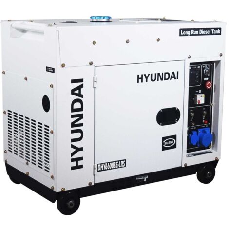 HYUNDAI groupe électrogène 5300 W diesel DHY6600SE-LRS monophasé pour installation solaire