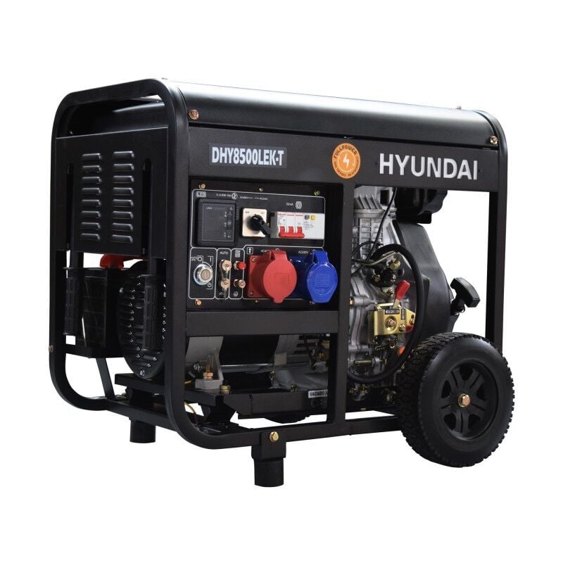 HYUNDAI groupe électrogène DHY8500LEK-T diesel FullPower triphasé 7,9 kVA, monophasé 6 kW