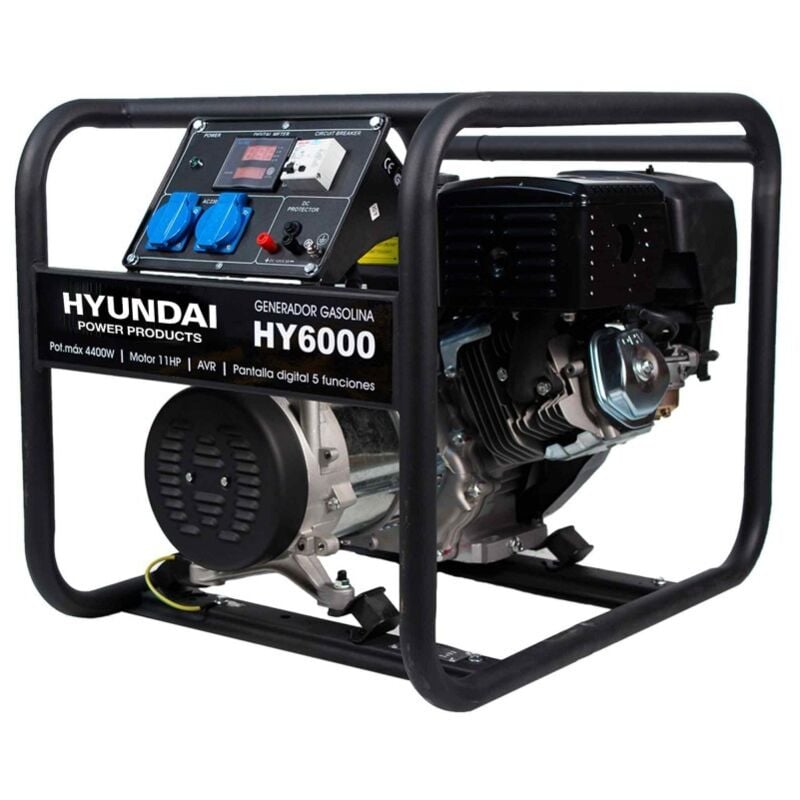 Hyundai - groupe électrogène essence monophasé HY6000 4400 w monophasé