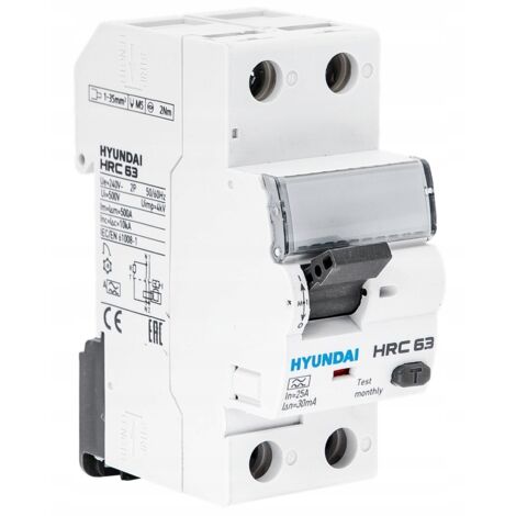 HYUNDAI HRC - DISJONCTEUR RÉSIDUEL 2P(N+1P), 40A, 30MA, TYPE AC