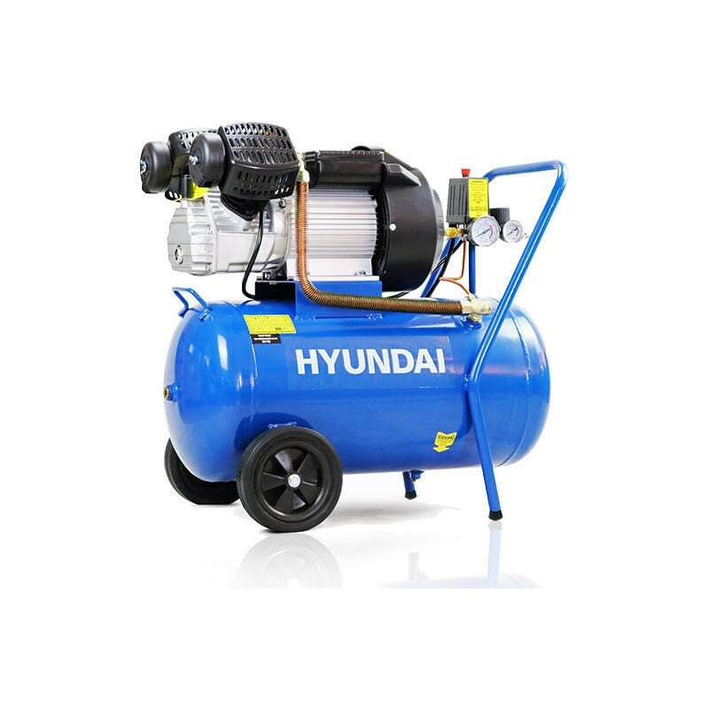 Hyundai 50 Litre Air Compressor, 14CFM/116psi, Direct Drive V-Twin, 3HP | HY3050V
