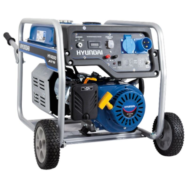 Image of Hyundai HY4500E-ATS gruppo elettrogeno Generatore benzina carrellato 4 Kw 230V