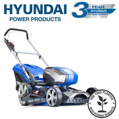 Hyundai HYM80LI460P 80V Lithium-Ion Cordless Battery Powered Lawn Mower 45cm Cutting Width With Battery & Charger