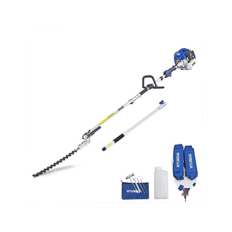Hyundai 52cc Long Reach Petrol Pole Hedge Trimmer/Pruner : HYPT5200X