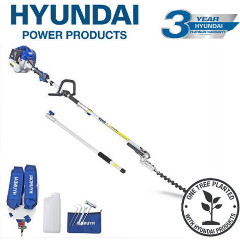 Hyundai HYPT5200X 52cc Long Reach Petrol Pole Hedge Trimmer/Pruner