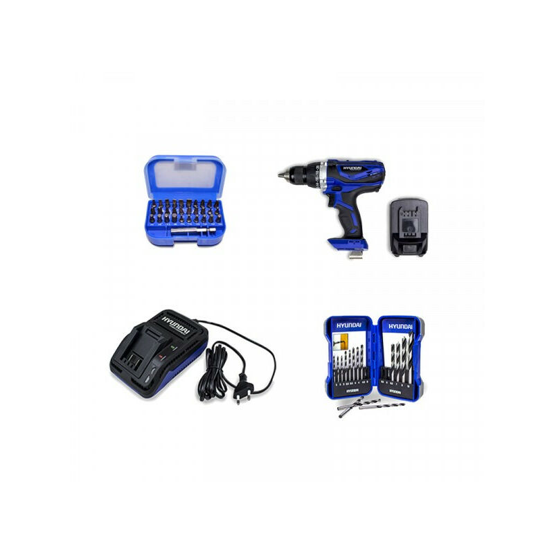 HYUNDAI Perceuse percussion sans fil 20 V 40 Nm - Nombre de batterie(s) Lithium 2 HPP20V2A-AC-S