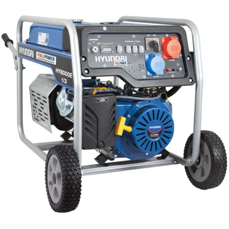 Hyundai PT8500DV gruppo elettrogeno Generatore benzina con ruote 8,5Kw 230-400V