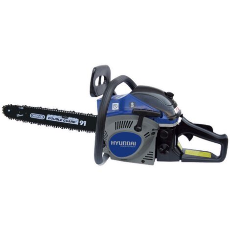 HYUNDAI Tronçonneuse thermique 46 cm³ 45 cm Guide et chaîne OREGON démarrage manuel avec lanceur HTRT45-5-1