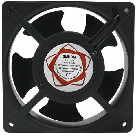 HYY AR Ventilateur axial pour boîte de cheminée Insérable Haute température Pales en métal Silencieux Universel 120 x 120 x 38 mm