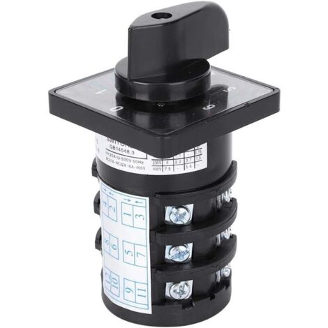HZ5B-20/3.0-6 Drehschalter Nockenschalter 20A AC 500V Ui 50Hz 4W 12-poliger 7-Positionen-Umschalter