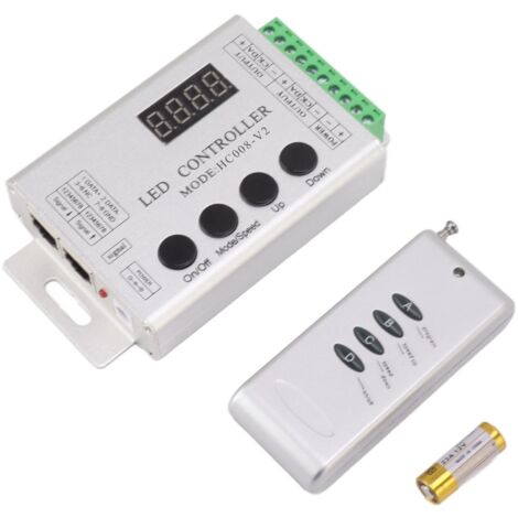 Hztyyier Smart Memory Storage RGB-LED-Controller für LED UCS1903, Funkfrequenz-Fernbedienung, 5 V bis 24 V, einfache Installation, 133 Effektmodi, kompatibel mit Alexa und Home