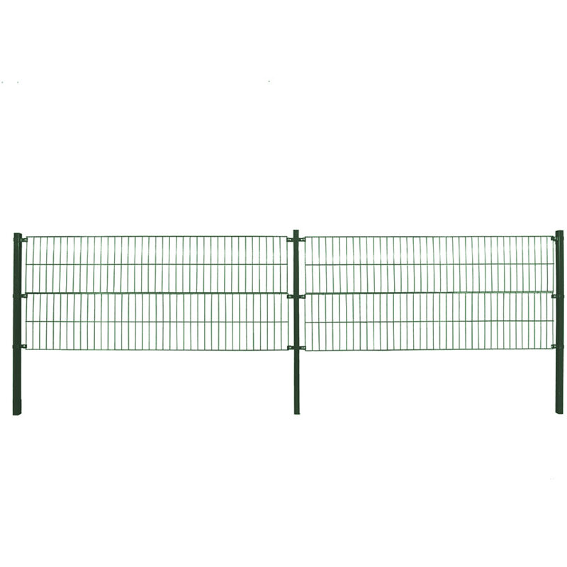 Home Deluxe Doppelstabmattenzaun Morata Höhe, 200 Cm / Länge, 40 M 4x Eckpfosten I Gartenzaun, Mattenzaun Gartenzaun Mattenzaun