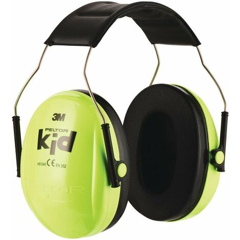 I Bambini Contro Casco Rumore H510Ak En 352 Db Snr 27 Neon Fascia Verde Bambini 3M