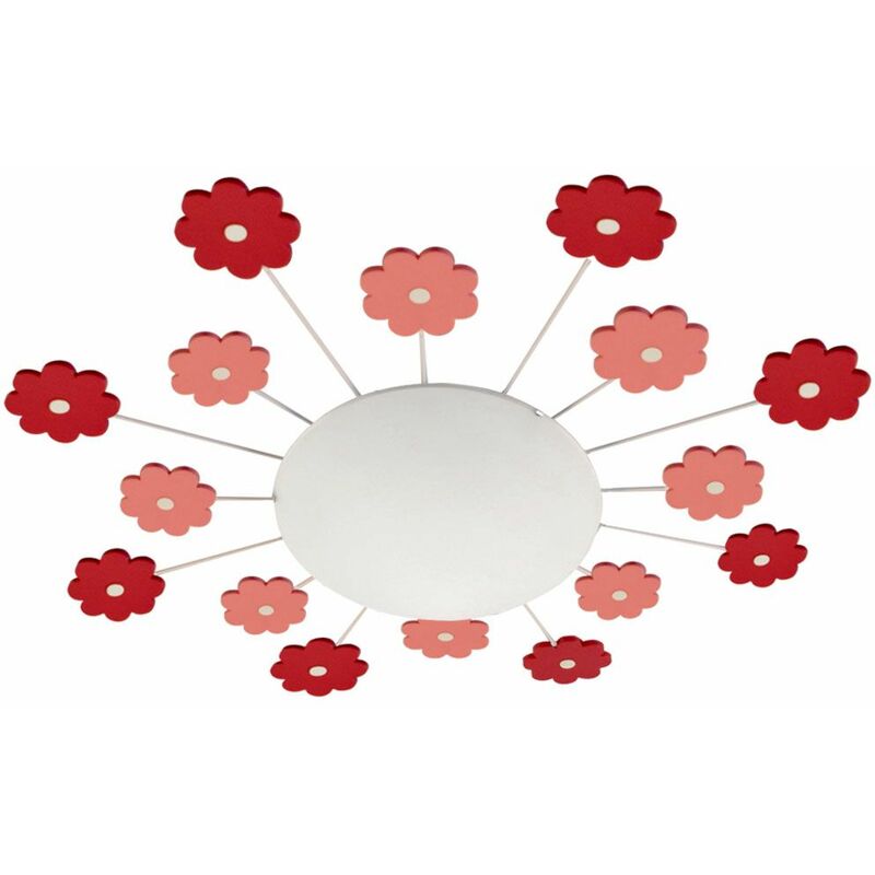 Image of Plafoniera per bambini rosa sala giochi faretto lampada da parete in vetro rotonda Micasa 4203.651.000.38