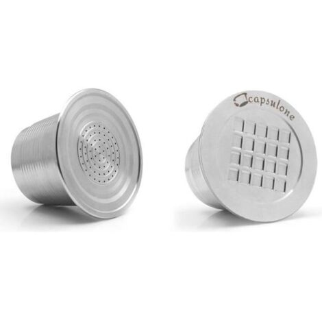i cafilas Trou rond Reutilisable Filtre a cafe Capsules Coupe Goutteur Acier inoxydable Nespresso Rechargeable Capsule Obtenir Bross