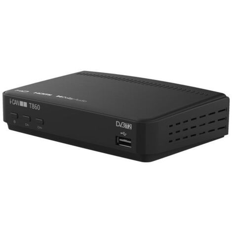 i-Can Decoder T860 Digitale Terrestre HD DVB-T2 Ricevitore HDMI TV Nero