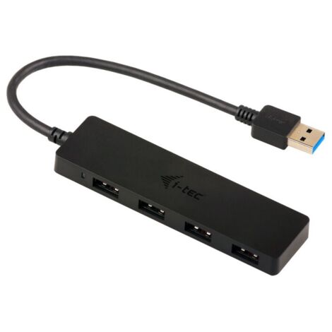 i-tec Advance U3HUB404 hub & concentrateur USB 3.2 Gen 1 (3.1 Gen 1) Type-A 5000 Mbit/s Noir