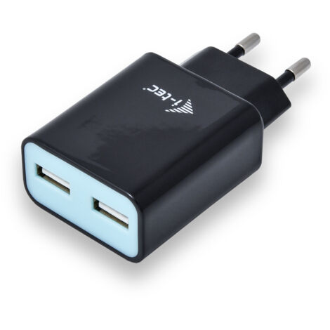 I-tec caricabatterie universale  usb power 2 port 2,4a white charger2ab