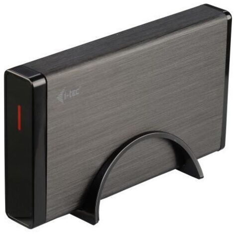 i-tec MYSAFE35U401 contenitore di unità di archiviazione Custodia per Disco Rigido (HDD) Nero, Metallico 3.5"