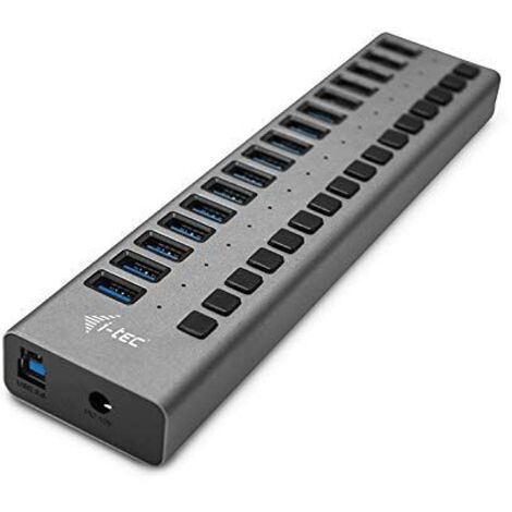 i-tec U3CHARGEHUB16 chargeur d'appareils mobiles Universel Gris Secteur Intérieure