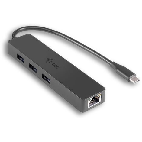 i-tec USB-C Slim HUB 3-Port mit Gigabit Ethernet Adapter Thunderbolt 3 kompatib. (C31GL3SLIM)