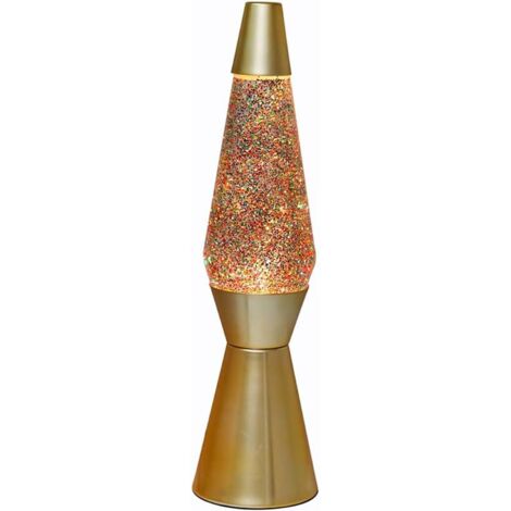 I-TOTAL - LAMPE À LAVE MAGMA & GLITTER (GOLD GLITTER)