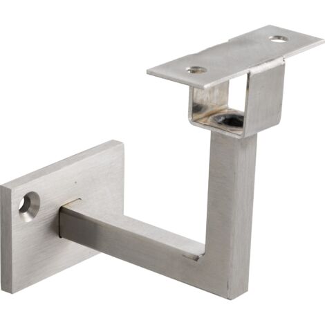 IAM DESIGN Handlaufhalter eckig - Handlauf Halterung mit integrierter Kabelführung 8mm für LED Beleuchtung, Edelstahl