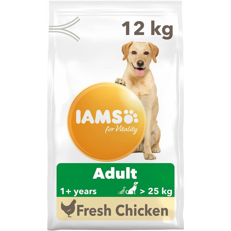 Iams for Vitality Adult Large Dog Food with Fresh chicken - 12kg - 492400