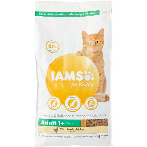 Iams Vitality Adult Cat Food Chicken 2kg - 260739