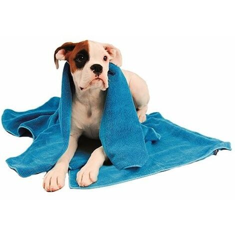Asciugamano per cani microfibra a doppia tasca