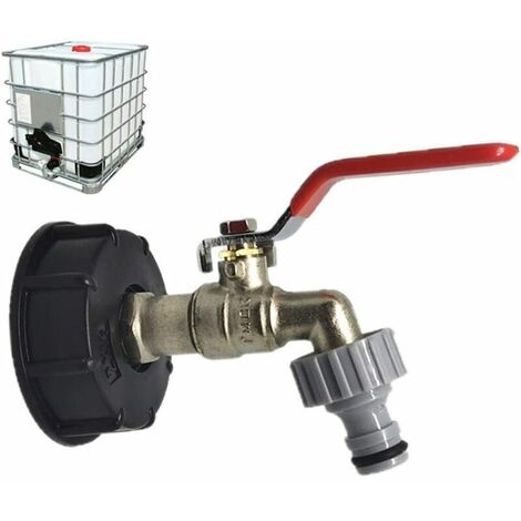 IBC Adaptateur De Cuve 1/2&quot; Robinet Sortie Raccord Vanne Robinet Raccords De Tuyau D'arrosag