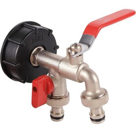 IBC Adaptateur,S60X6 Adaptateur de réservoir IBC, 1/2" IBC Robinet à Boisseau Sphérique Robinet Jardin,Adaptateur Robinet Tuyau Arrosage