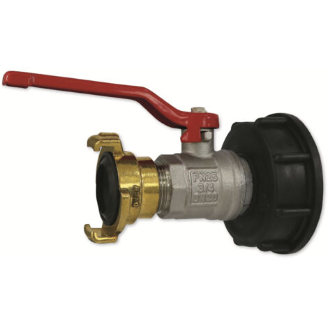 IBC Adapter mit Kugelhahn und Messing-Schnellkupplung